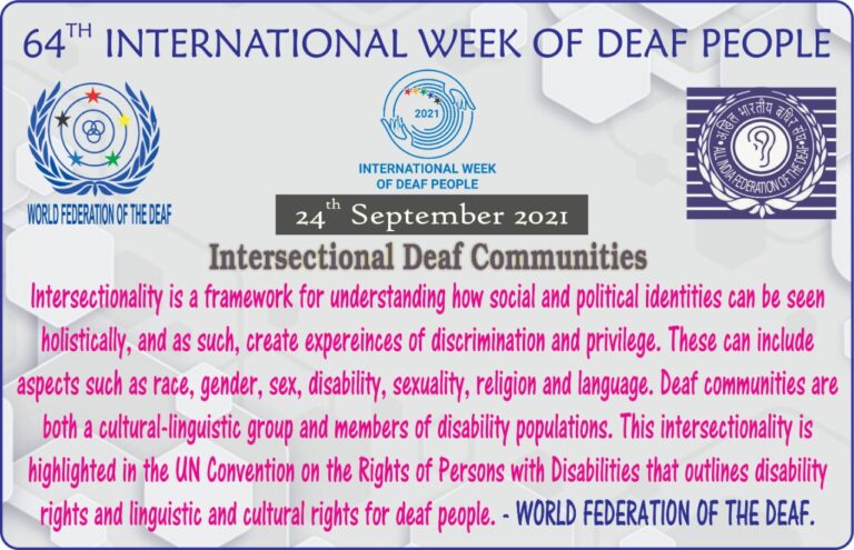 64th International Week of Deaf People 24.9.2021